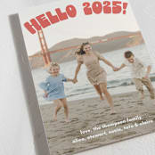 "Hello" - Holiday Cards in Berry by Megan Davis - Detail