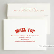 "Hello" - Holiday Cards in Berry by Megan Davis - FREE Recipient Addressing