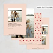 "Meringue" - Holiday Cards in Candied Grapefruit by Megan Davis - Back of Card Options