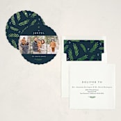 "Be Joyful" - Holiday Ornament Cards in Navy by Kelly Schmidt - Assembled