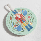 "Nutcracker Ornament" - Holiday Ornament Cards in Frost by Grae - Detail