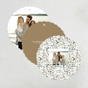 "Petite Botanicals" - Holiday Ornament Cards in Sugar Cookie by Susan Moyal - Back of Card Options