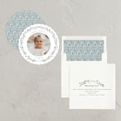 "Evergreen Wreath" - Holiday Ornament Cards in Frost by Itsy Belle Studio - Assembled