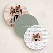 "Ornament Wreathe" - Holiday Ornament Cards in Holly Berry by Mansi Verma - Back of Card Options