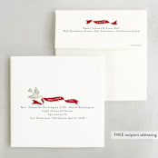 "Dove Wreath" - Holiday Ornament Cards in Evergreen by Everett Paper Goods - FREE Recipient Addressing
