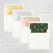 "Dove Wreath" - Holiday Ornament Cards in Evergreen by Everett Paper Goods - Envelope Liner Options