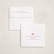 "Scalloped Holly" - Holiday Ornament Cards in Cranberry by Teju Reval - FREE Recipient Addressing