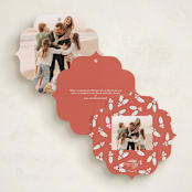 "Holly Frame" - Holiday Ornament Cards in Candy Cane by Brandy Folse - Back of Card Options