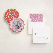 "Holly Frame" - Holiday Ornament Cards in Candy Cane by Brandy Folse - Assembled