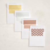 "Bow Ornament" - Holiday Ornament Cards in Cranberry by Jenna Holcomb - Envelope Liner Options