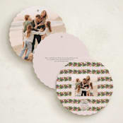 "Christmas Ornament" - Holiday Ornament Cards in Blush by Sherley Ferreira - Back of Card Options