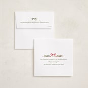 "Garland Border" - Foil-Pressed Holiday Photo Mount Cards in Mint by Alethea and Ruth - FREE Recipient Addressing