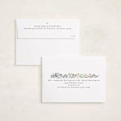 "Festive Ribbon & Fir" - Foil-Pressed Holiday Photo Mount Cards in Midnight by Hannah Williams - FREE Recipient Addressing