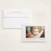 "Coquille" - Foil-Pressed Holiday Photo Mount Cards in Snow by Kaydi Bishop - Card with Envelope