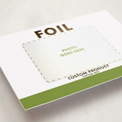 "Portrait Custom" - Foil-Pressed Holiday Photo Mount Cards in Charcoal by Minted Custom - Premium Photo Paper Mounted on Card