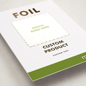 "Portrait Custom" - Foil-Pressed Holiday Photo Mount Cards in Charcoal by Minted Custom - Premium Photo Paper Mounted on Card