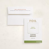 "Portrait Custom" - Foil-Pressed Holiday Photo Mount Cards in Charcoal by Minted Custom - Card with Envelope