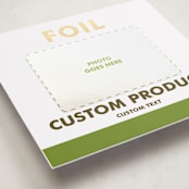 "Portrait Custom" - Foil-Pressed Holiday Photo Mount Cards in Charcoal by Minted Custom - Premium Photo Paper Mounted on Card