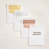 "Portrait Custom" - Foil-Pressed Holiday Photo Mount Cards in Charcoal by Minted Custom - Envelope Liner Options