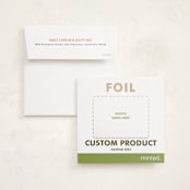 "Portrait Custom" - Foil-Pressed Holiday Photo Mount Cards in Charcoal by Minted Custom - Card with Envelope