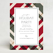 "Plaid Suit Holiday" - Party Invitations in Berry by Chris Griffith - Front