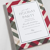 "Plaid Suit Holiday" - Party Invitations in Berry by Chris Griffith - Detail