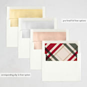 "Plaid Suit Holiday" - Party Invitations in Berry by Chris Griffith - Envelope Liner Options