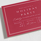 "Hampton Frame" - Party Invitations in Poinsettia by Amy Kross - Detail