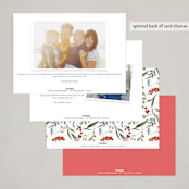 "Holiday Botanical" - Party Invitations in Holly Berry by Susan Moyal - Back of Card Options