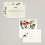 "Holiday Classic" - Party Invitations in Linen by Chris Griffith - Assembled