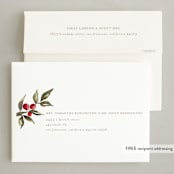 "Holiday Classic" - Party Invitations in Linen by Chris Griffith - FREE Recipient Addressing