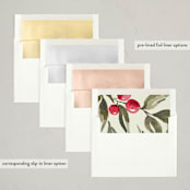 "Holiday Classic" - Party Invitations in Linen by Chris Griffith - Envelope Liner Options