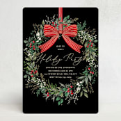 "Festive Holiday" - Party Invitations in Holly Berry by Susan Moyal - Front