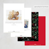 "Festive Holiday" - Party Invitations in Holly Berry by Susan Moyal - Back of Card Options