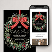 "Festive Holiday" - Party Invitations in Holly Berry by Susan Moyal - More Ways to Customize