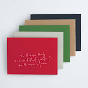 "Santa Flaus" - Party Invitations in Kraft by Baumbirdy - Colored Envelopes Available