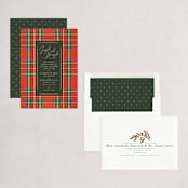 "Tweed" - Party Invitations in Flannel by Wildfield Paper Co - Assembled