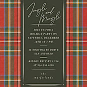 "Tweed" - Party Invitations in Flannel by Wildfield Paper Co - Detail