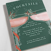 "Come For A Drink" - Party Invitations in Pine by Petra Kern - Detail