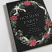 "A Holiday Party" - Party Invitations in Ebony by Chris Griffith - Detail