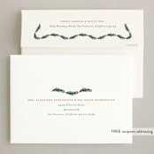 "Garland" - Party Invitations in Balsam Fir by Claudia Orengo - FREE Recipient Addressing