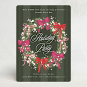 "Bow Wreath" - Party Invitations in Forest by Jackie Crawford - Front