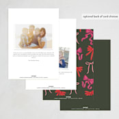 "Bow Wreath" - Party Invitations in Forest by Jackie Crawford - Back of Card Options