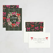 "Bow Wreath" - Party Invitations in Forest by Jackie Crawford - Assembled