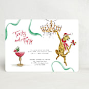 "Toasty and Tipsy" - Party Invitations in Scarlet by Jill Delavan - Front