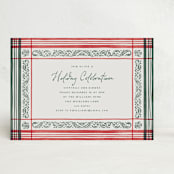 "Holiday Linen" - Party Invitations in Berry by Chris Griffith - Front