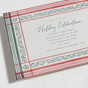 "Holiday Linen" - Party Invitations in Berry by Chris Griffith - Detail