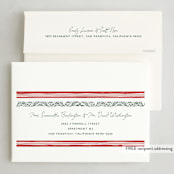 "Holiday Linen" - Party Invitations in Berry by Chris Griffith - FREE Recipient Addressing