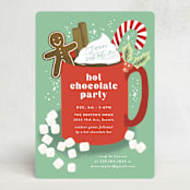 "Hot Chocolate" - Party Invitations in Pine by Alethea and Ruth - Front