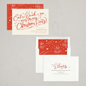 "Very Merry Party" - Party Invitations in Peppermint by Stephanie Hawkes - Assembled